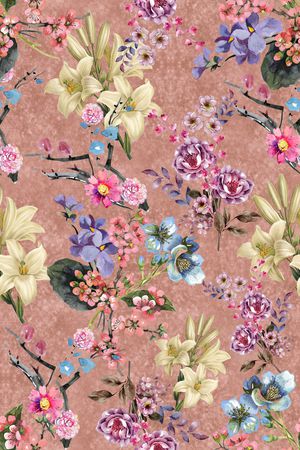 花卉印花华亿平台图片