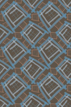 手绘线条笔触印花华亿平台图片