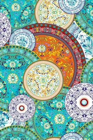 复古印花华亿平台图片