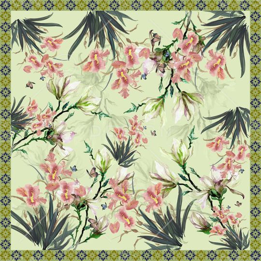 方巾印花华亿平台图片