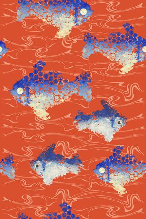 橙色印花华亿平台图片