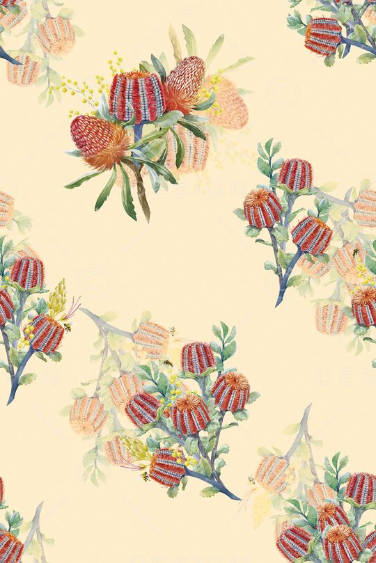 手绘花卉印花华亿平台图片