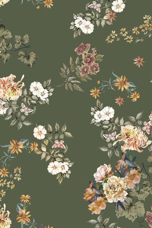 花卉印花华亿平台图片