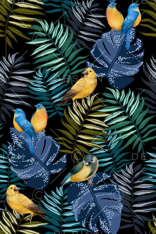 花鸟印花华亿平台图片