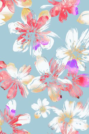 花卉印花华亿平台图片