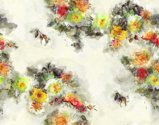 水彩印花华亿平台图片