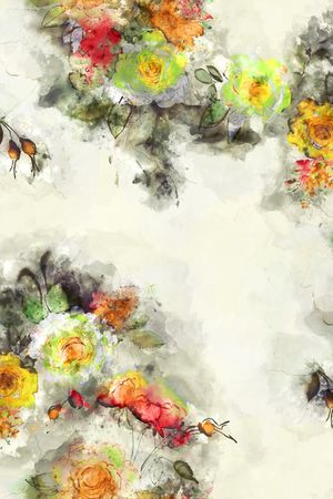 水彩印花华亿平台图片