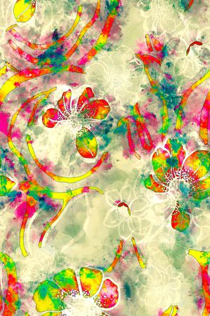 水彩印花华亿平台图片