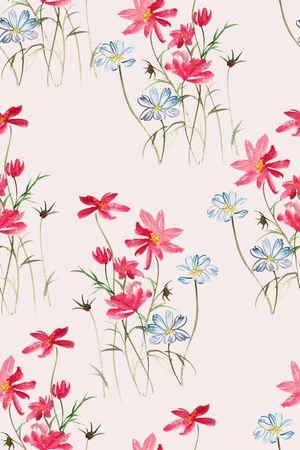 抽象花卉印花华亿平台图片