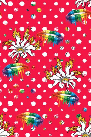 花卉印花华亿平台图片