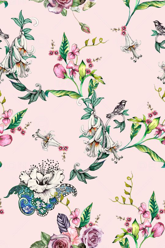 花卉印花华亿平台图片