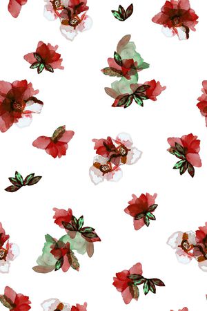 抽象花卉印花华亿平台图片