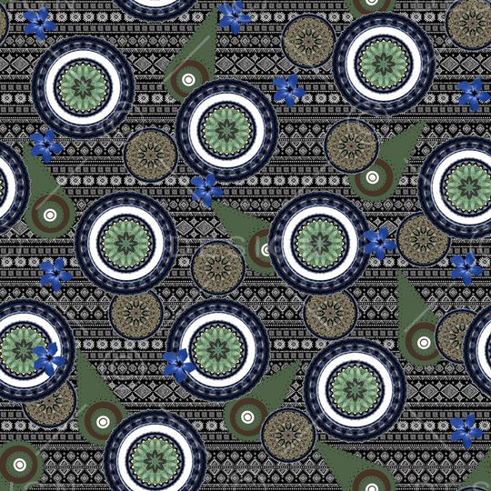 圆形印花华亿平台图片