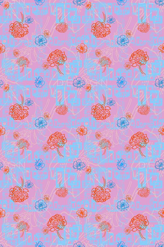 花卉印花华亿平台图片