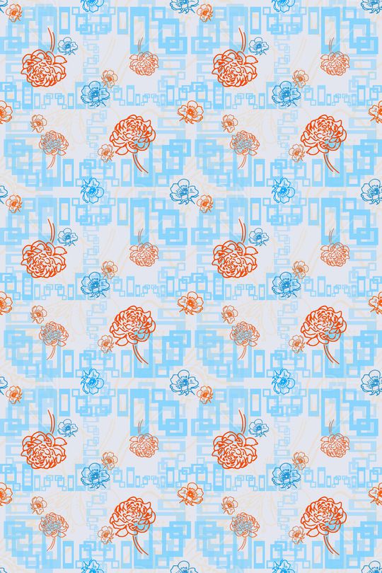 花卉印花华亿平台图片