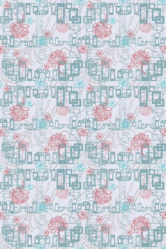 花卉印花华亿平台图片