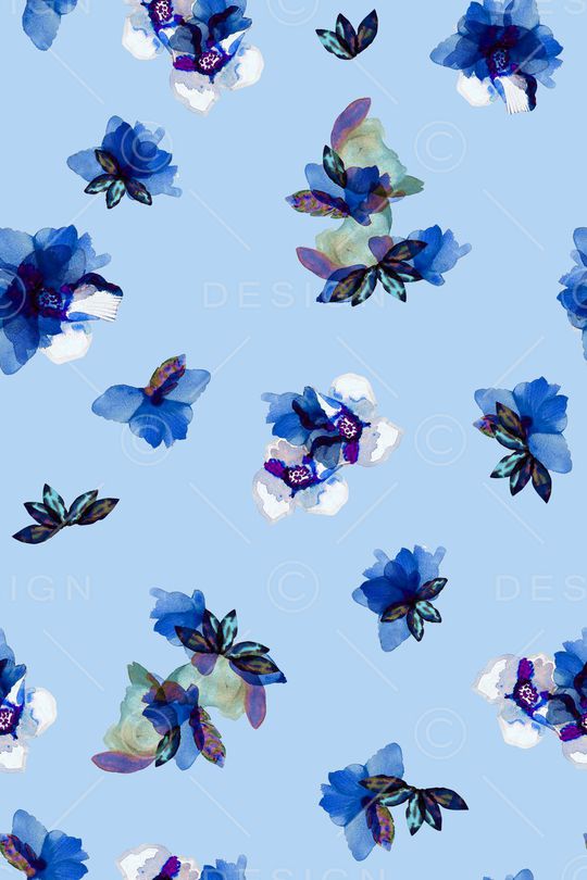 抽象花卉印花华亿平台图片