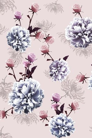 花卉印花华亿平台图片