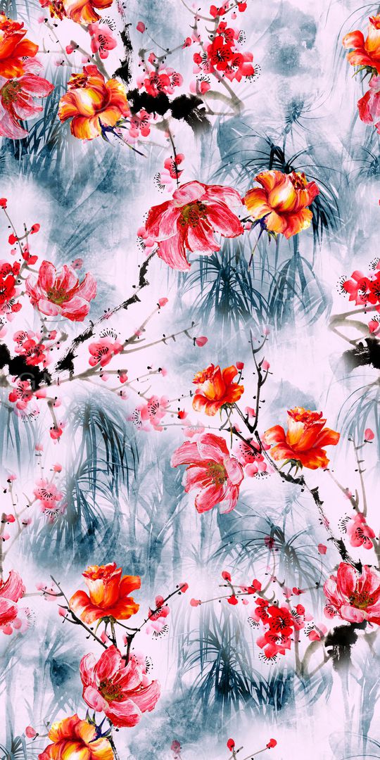 花卉印花华亿平台图片