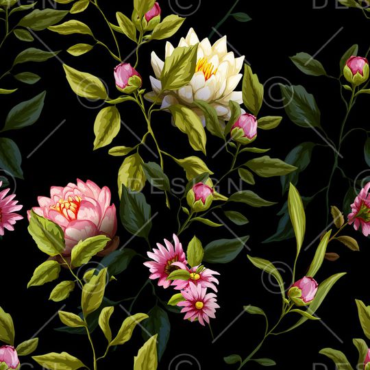 花卉印花华亿平台图片