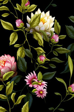 花卉印花华亿平台图片