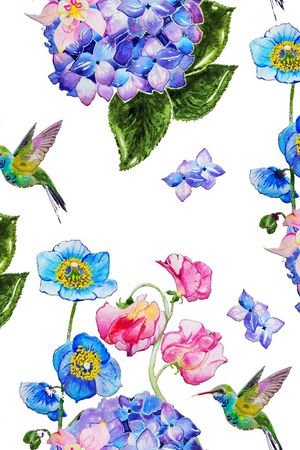 花鸟印花华亿平台图片