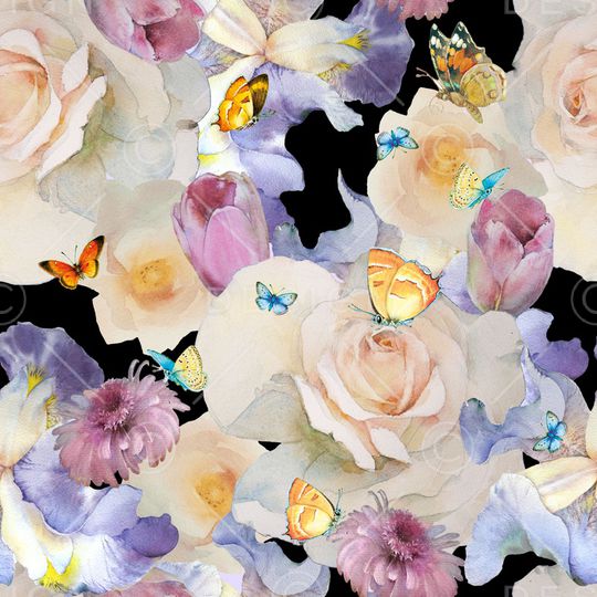 花卉印花华亿平台图片