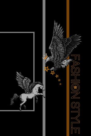 胸前独幅印花华亿平台图片