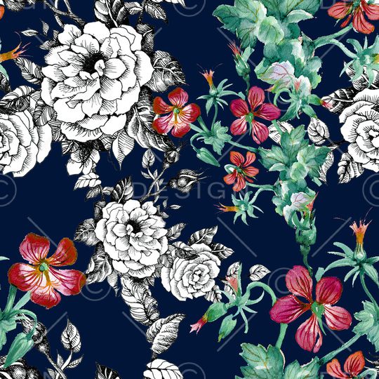 花卉印花华亿平台图片