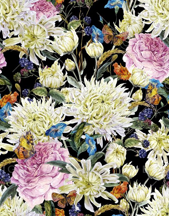 菊花印花华亿平台图片