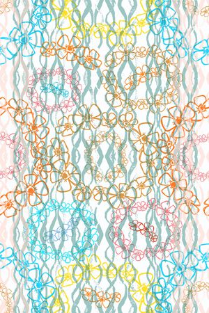 几何花卉印花华亿平台图片