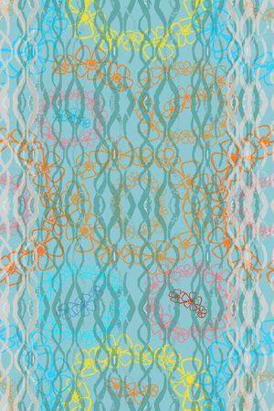 几何花卉印花华亿平台图片