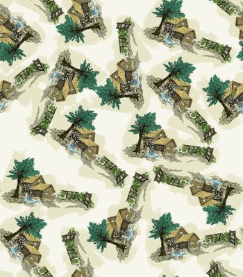 风景定位印花华亿平台图片