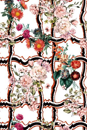 花卉印花华亿平台图片