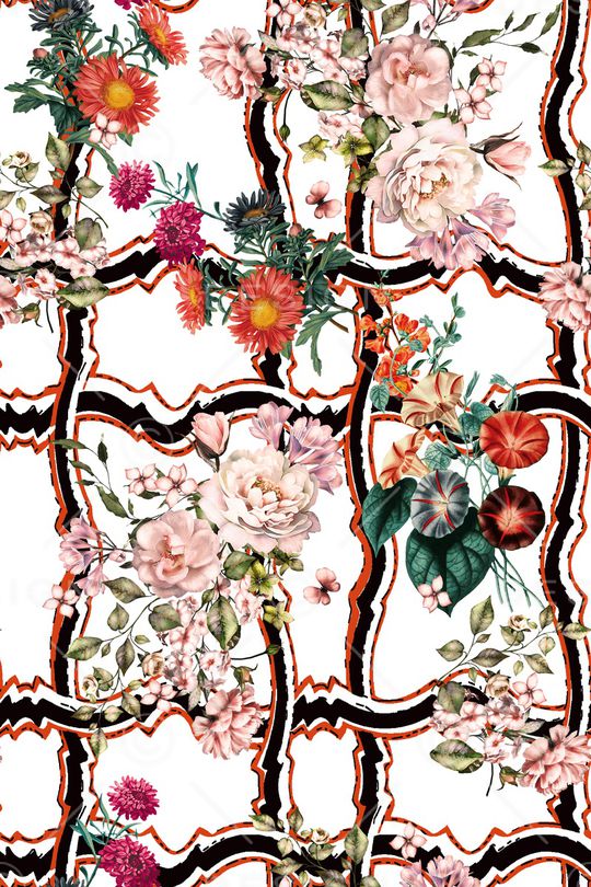 花卉印花华亿平台图片