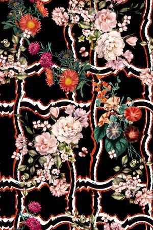 花卉印花华亿平台图片