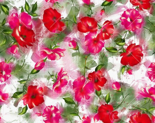 花卉印花华亿平台图片