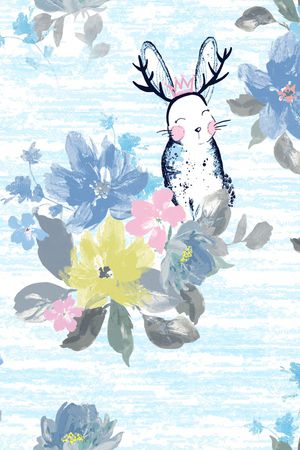 卡通动物印花华亿平台图片