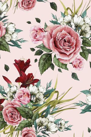 玫瑰花印花华亿平台图片