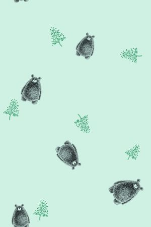 卡通动物印花华亿平台图片