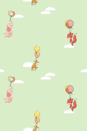 卡通动物印花华亿平台图片