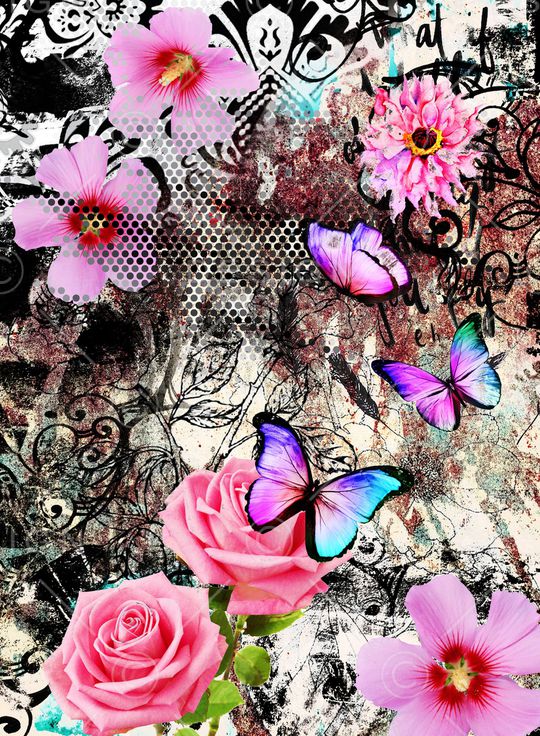 玫瑰花印花华亿平台图片