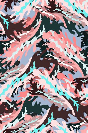 抽象男装印花华亿平台图片