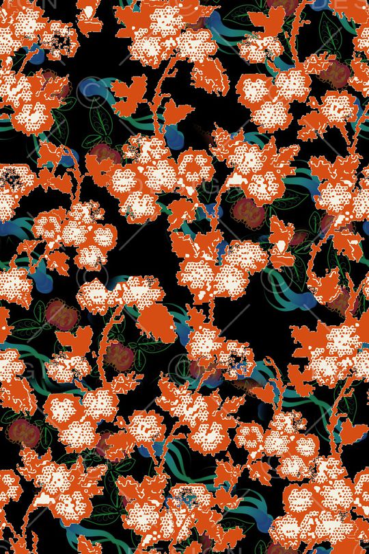 复古印花华亿平台图片