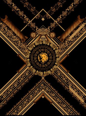 复古罗马石柱印花华亿平台图片