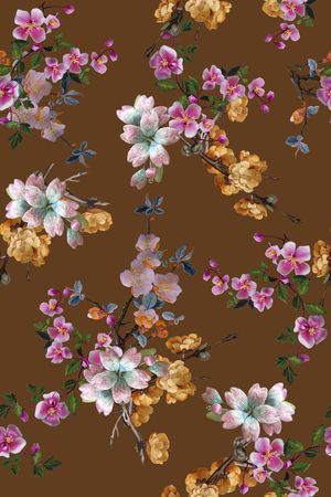 花卉印花华亿平台图片