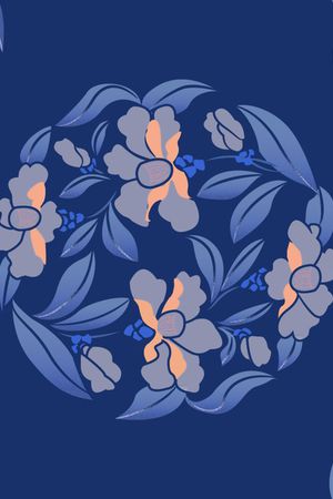 团花花卉印花华亿平台图片