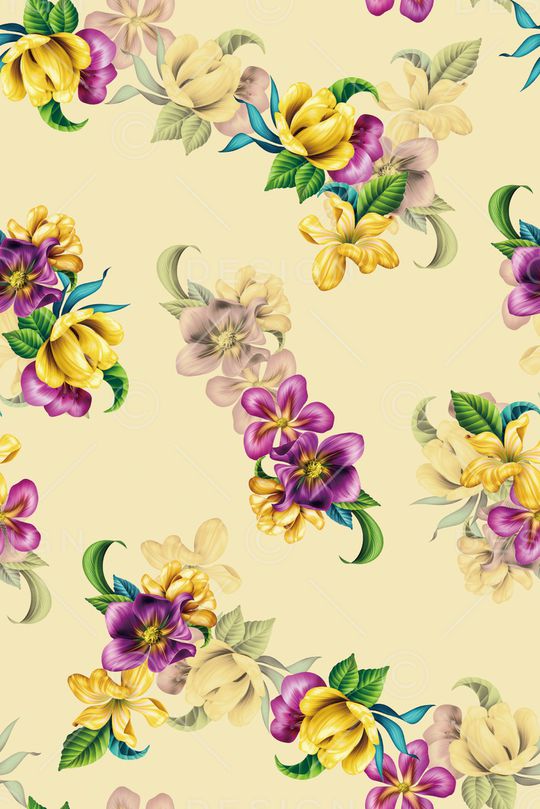 满版散花印花华亿平台图片