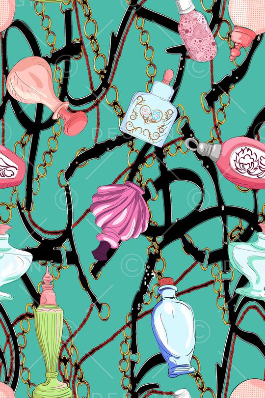 香水瓶印花华亿平台图片