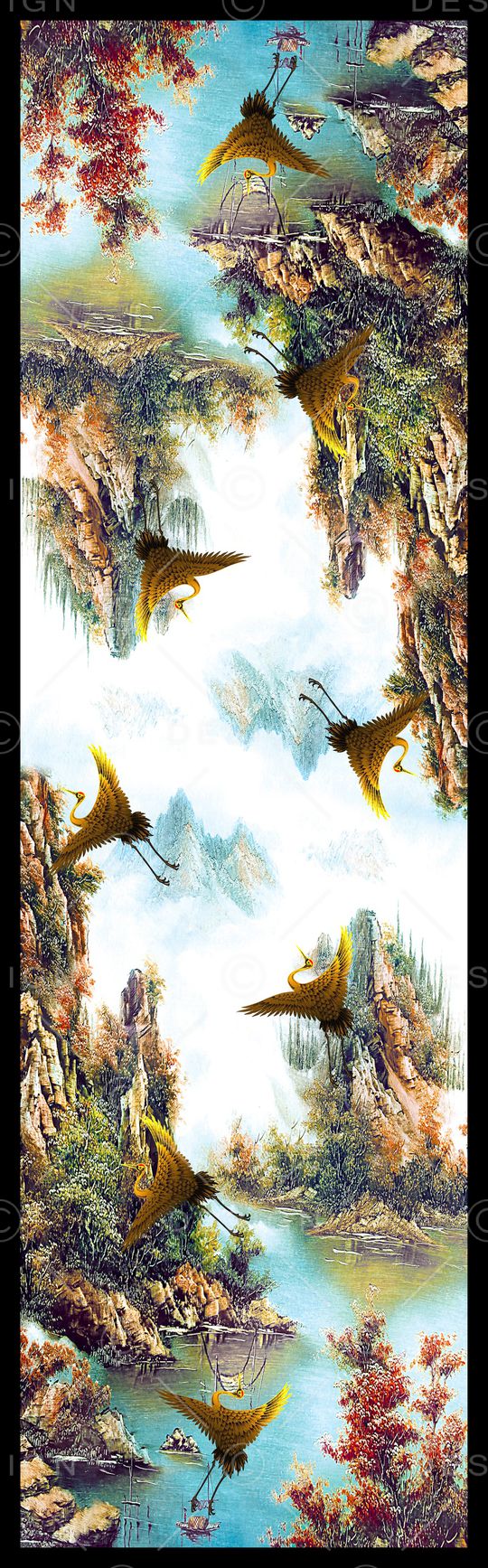 披肩长巾印花华亿平台图片